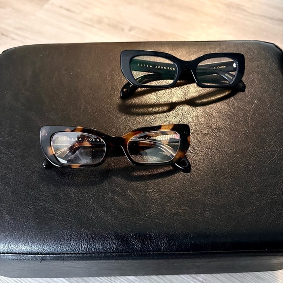 Two Elisa Johnson Cat Eye Optical Frames Glasses - Picture 3 of 3